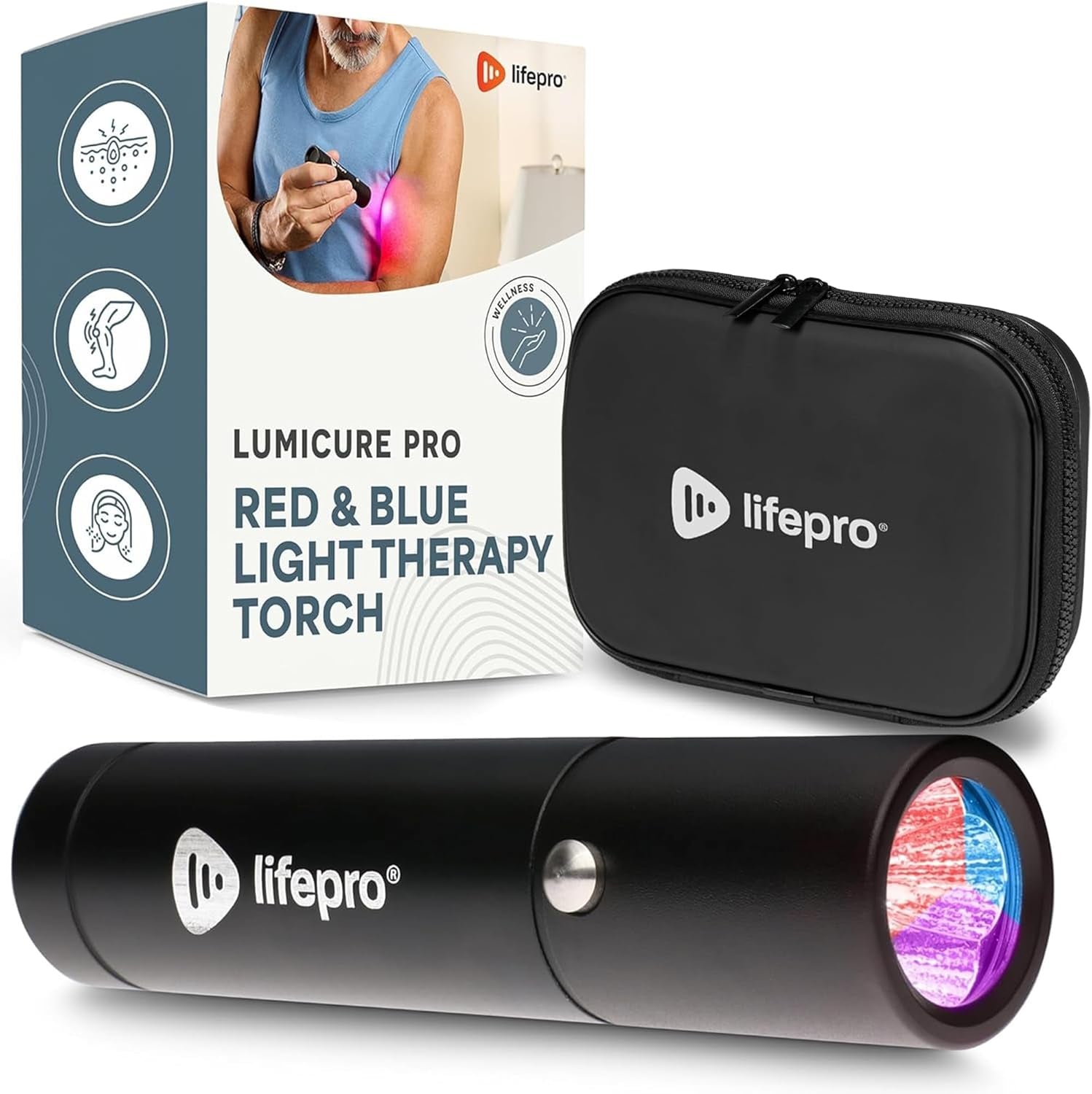 Infrared & Red Light Therapy for Body Joints & Muscles Wellness Support, Portable Red Light Therapy Device, near Infrared Light Therapy for Body & Face - Use 3 Wavelengths