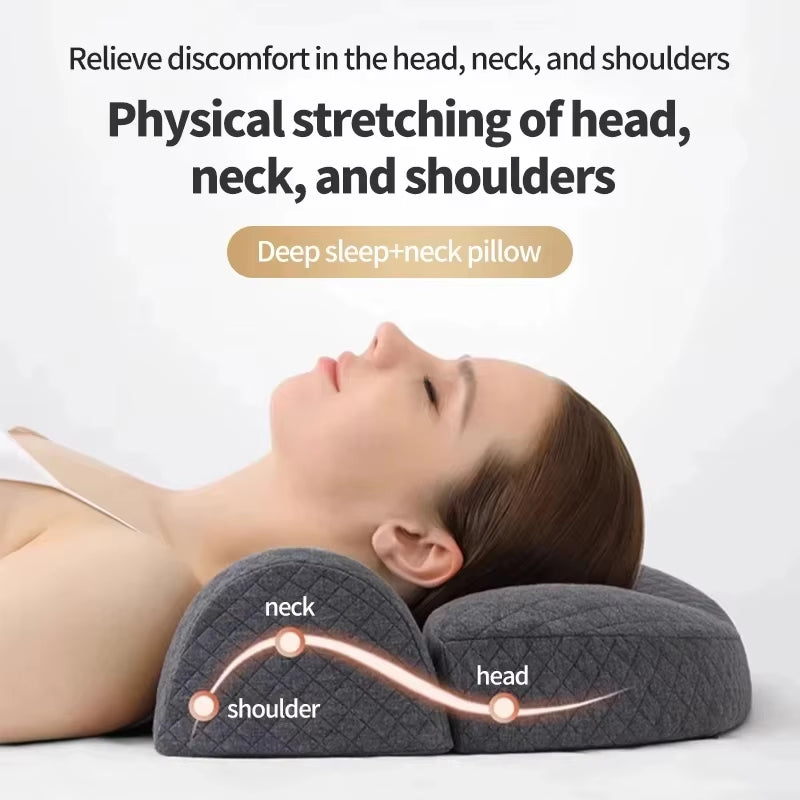 Cervical Pillow, Memory Foam Contour Pillow, Bed Pillows for Side Sleeper Ergonomic Orthopedic Sleeping Pillow