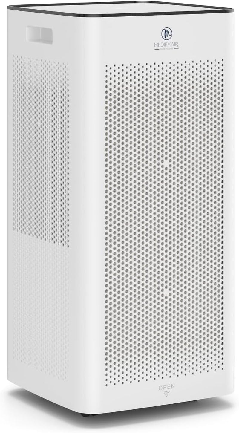 Medify MA-25 Air Purifier with True HEPA H13 Filter | 825 Ft² Coverage in 1Hr for Allergens, Smoke, Wildfires, Odors, Pollen, Pet Dander | Quiet 99.9% Removal to 0.1 Microns | White, 1-Pack