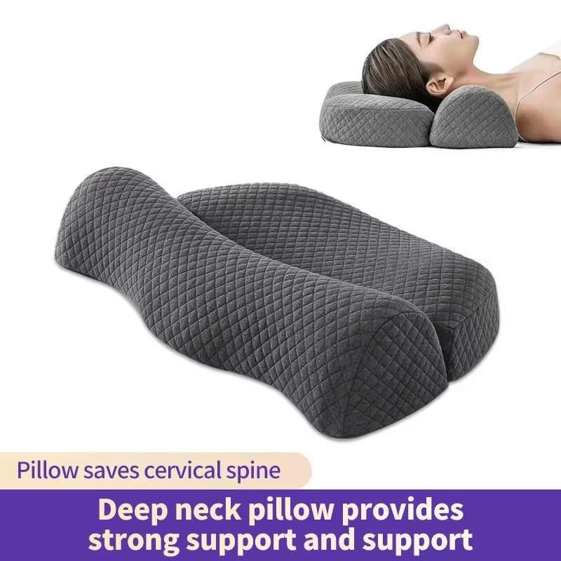 Cervical Pillow, Memory Foam Contour Pillow, Bed Pillows for Side Sleeper Ergonomic Orthopedic Sleeping Pillow